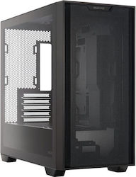 Asus A21 Mini Tower Computer Case with Window Panel Black