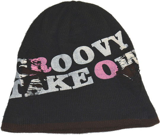 Beanie Unisex Σκούφος Πλεκτός σε Μαύρο χρώμα
