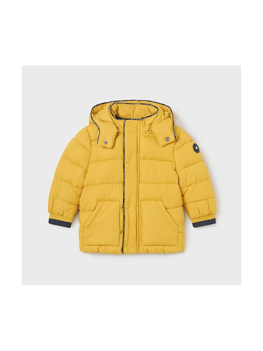 Mayoral Boys Quilted Coat Yellow with Lining & ...