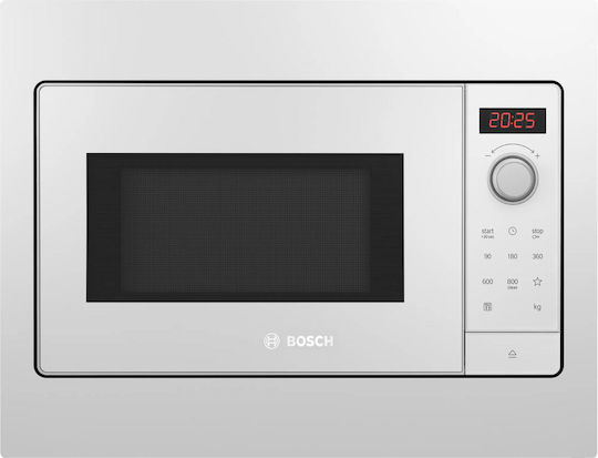 Bosch Εντοιχιζόμενος Φούρνος Μικροκυμάτων 20lt Λευκός