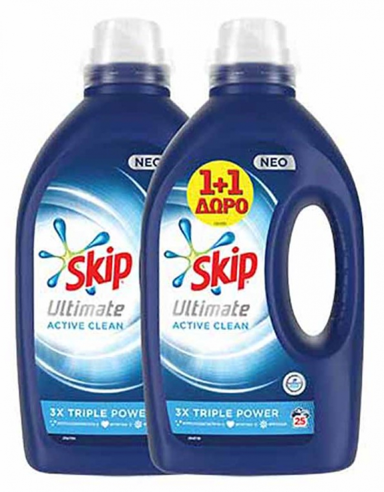 Skip Ultimate Active Clean Υγρό25μεζ 1+1 Skroutz.gr
