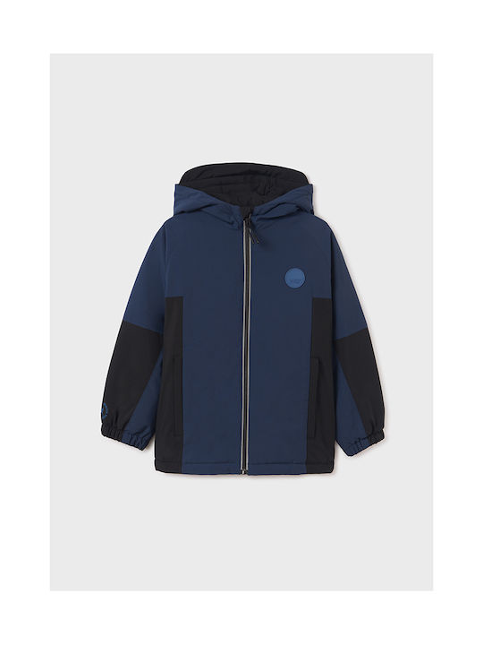 Mayoral Boys Casual Jacket Blue with Ηood