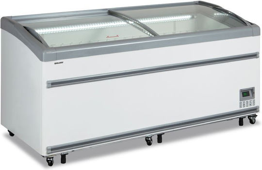 Klimaitalia Stehender Selbstbedienungstiefkühler mit 2 Türen 658Es H172xW73xH61.6cm