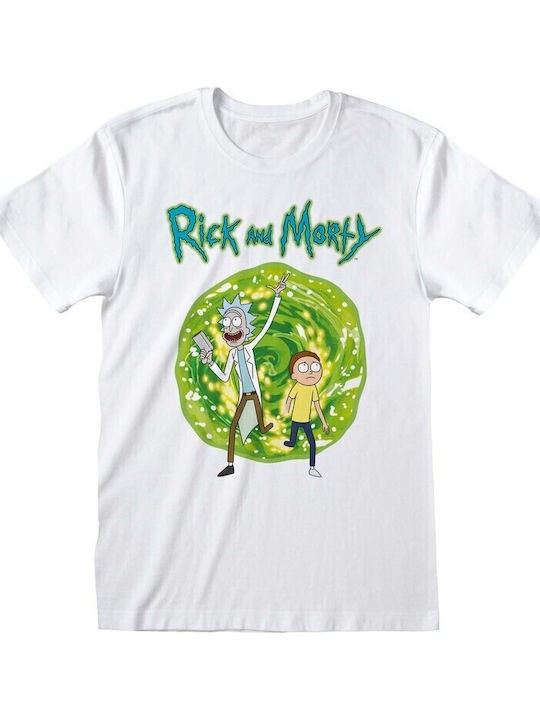 Heroes INC T-shirt Rick And Morty σε Λευκό χρώμα
