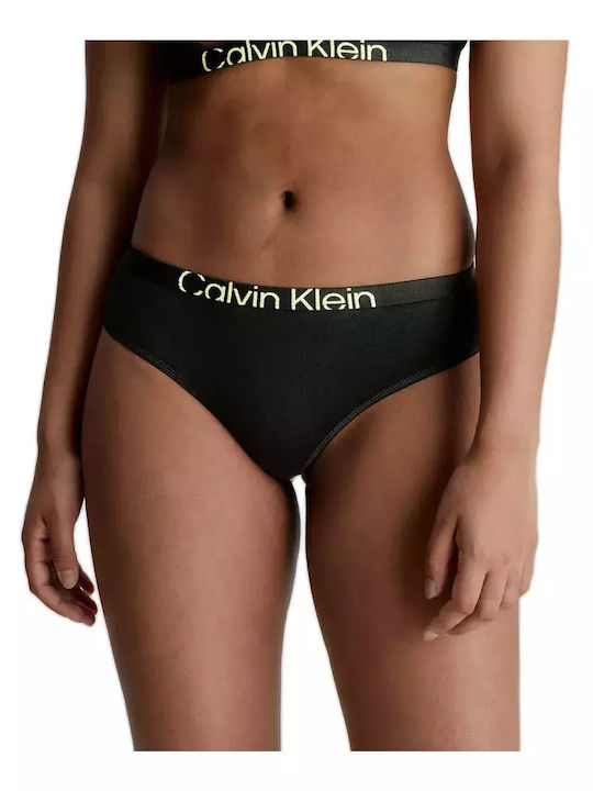 Calvin Klein Βαμβακερό Γυναικείο String Μαύρο