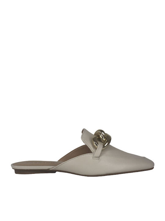 Flat Mules σε Μπεζ Χρώμα