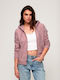 Women's Sweatshirt Jacket Hooded Pink