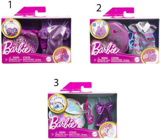 Barbie Fashion Bag Doll Clothes for 3+ years+ Years (Various Designs/Assortments of Designs) 1pc