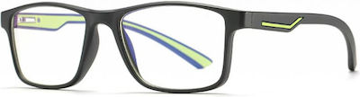 Techsuit Men's Blue Light Blocking Glasses Sand Black / Green