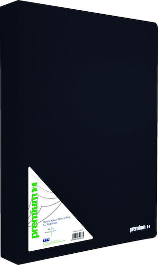 AG Trees Clipboard with 2 Rings for Paper A4 Black 1pcs