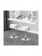 Bar Stool Upholstered with Artificial Leather White 33x33x65cm
