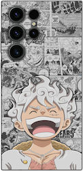 Samsung Galaxy S23 Ultra - One Piece Luffy Gear 5 Design (Black Silicone)