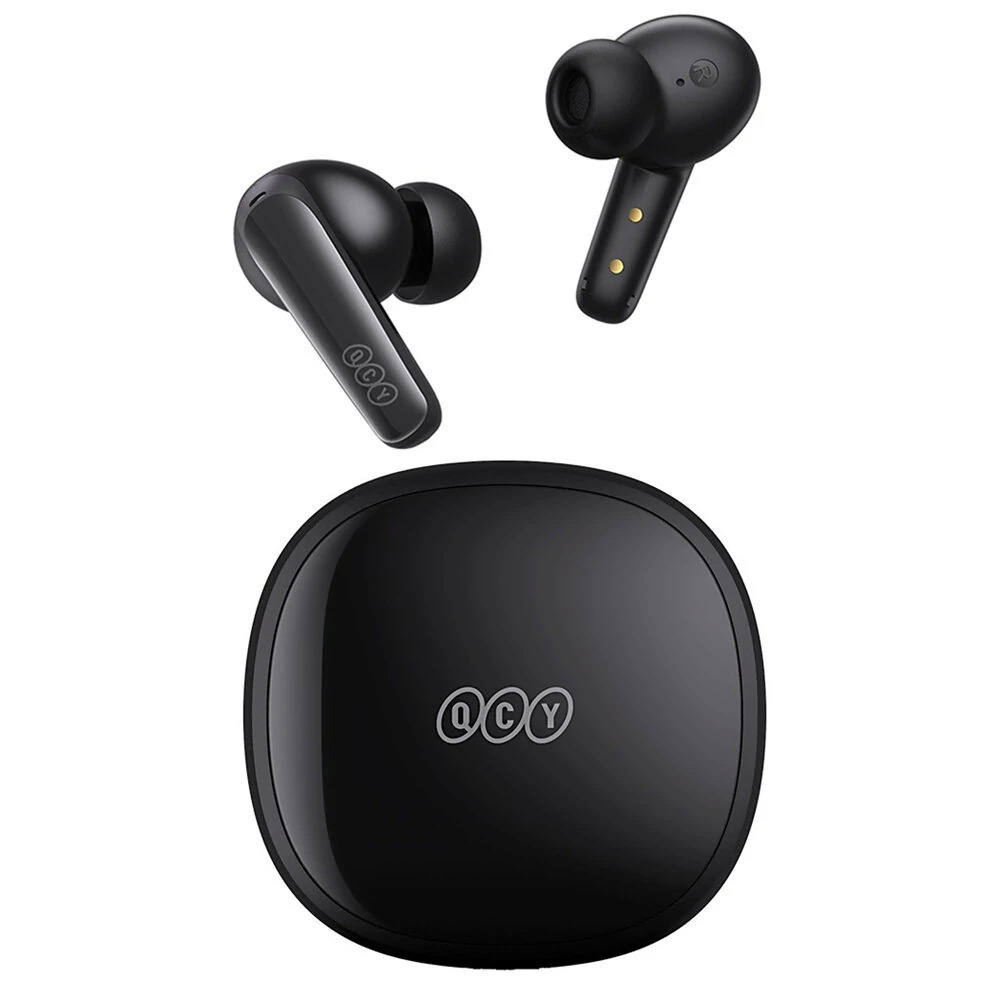 QCY T13 ANC In-ear Bluetooth Handsfree Ακουστικά με Αντοχή στον Ιδρώτα και  Θήκη Φόρτισης Μαύρα