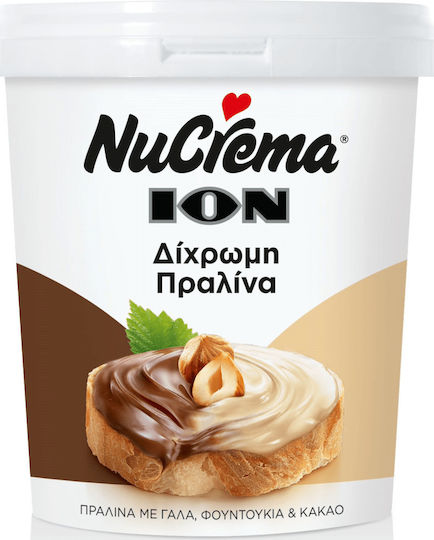 ION Praline Spread Nucrema Hazelnut Two-tone With Cocoa 380gr