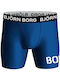 Men's Blue Boxer With Printed Designs