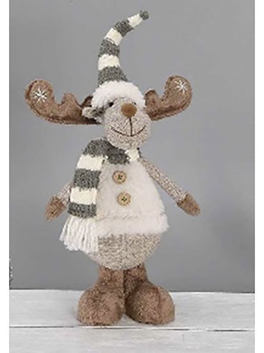 Iliadis Christmas Fabric Figure Deer Beige Height 37cm