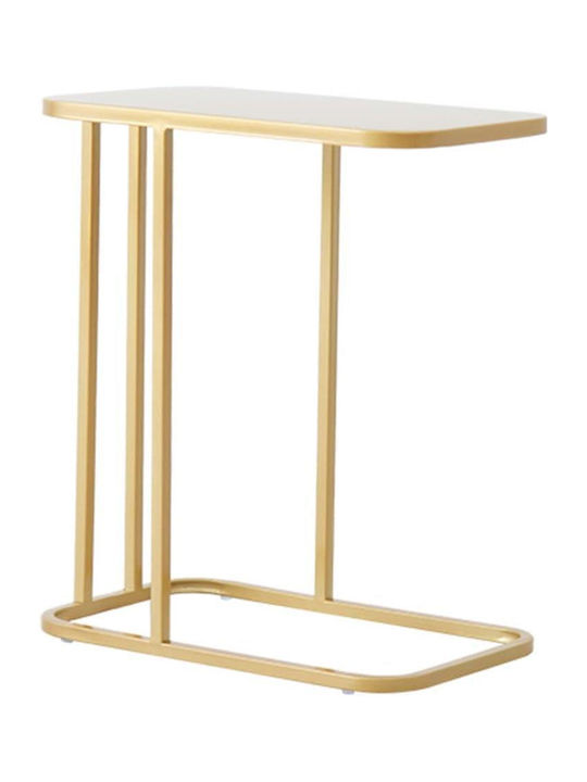 Rectangular Side Table Gold L45xW25xH55cm