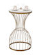 Round Side Table TBBT-10 Wooden Gold M35xL35xH60cm