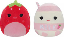 Jazwares Pluș Flipmallows Scarlet the Strawberry & Amelie the Milkshake 13 cm pentru 3+ Ani