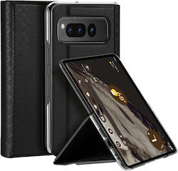 Dux Ducis Synthetic Leather Back Cover Black (Google Pixel Fold)