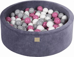 Meow Baby Ball Pit made of Fabric 90x90x30cm. Blue