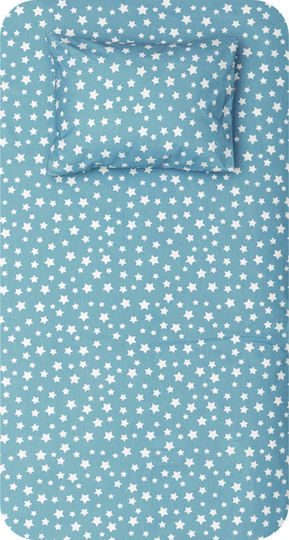 Borea Sheet Set Single Cotton Stars Blue 160x240cm 2pcs