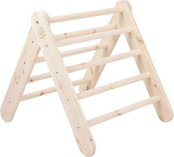 Meow Baby Spielplatz Zubehör Τρίγωνο Αναρρίχησης aus Holz Beige