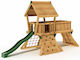 Showood Holzturm für professionellen Gebrauch mit Kletterfläche 1000x610cm. Braun