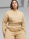 Puma Classics Women's Cropped Hooded Sweatshirt Beige