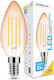 Modee Lighting Λάμπα LED 4W 98mm για Ντουί E14 και Σχήμα C35 Θερμό Λευκό 360lm