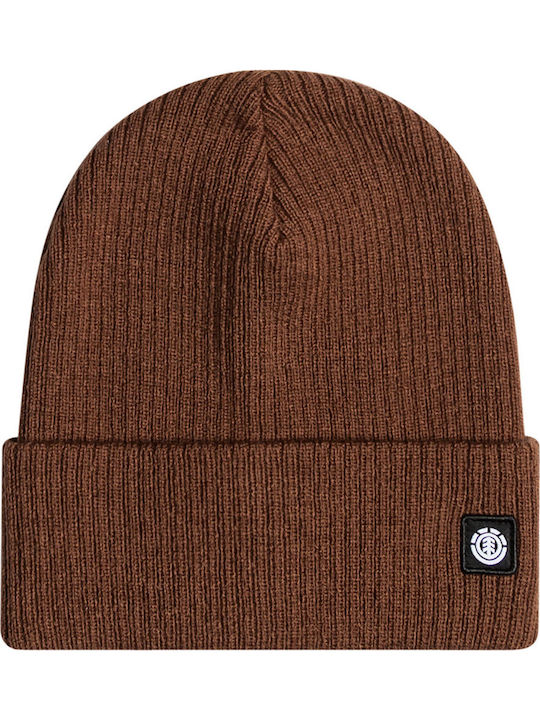 FLOW Beanie Unisex Σκούφος Πλεκτός σε Καφέ χρώμα