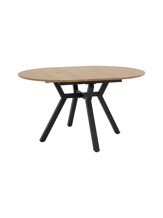 Frances Dining Room Oval Table Extendable Natural 100(+40)x100x75cm
