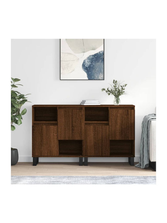 Sideboard Wooden Brown Oak 120x35x70cm