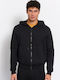 Black Hooded Cardigan