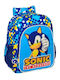 Safta School Bag Backpack Elementary, Elementary Blue with Water Bottle Holder 15Liters