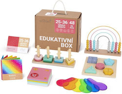 Elineli Toys Montessori Joc Educațional Cunoștințe din Lemn pentru 2+ Ani