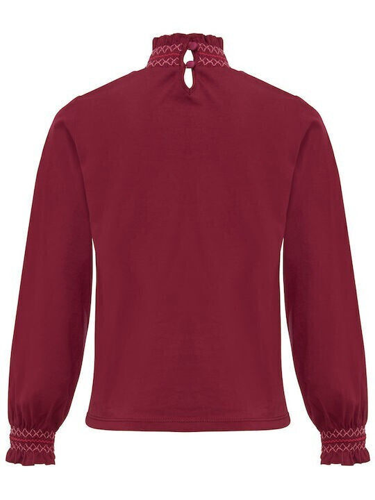 Kids' Shirt Long Sleeve Burgundy