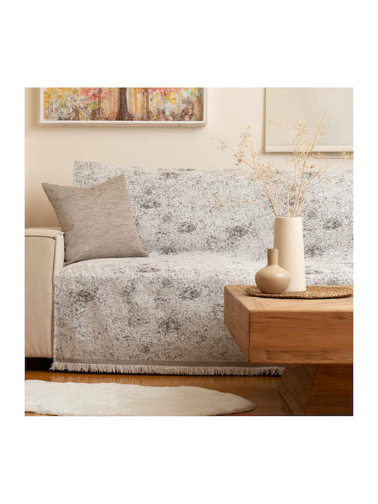 Borea Borea Sesselüberwurf Chenille 180x180cm Ecru
