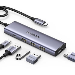 Ugreen CM511 USB-C Docking Station με HDMI 4K PD Ugreen CM511 USB-C Docking Station με HDMI 4K PD