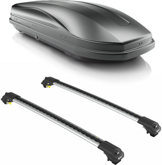 Turtle Μπάρες Οροφής Αλουμινίου Air1 για Mercedes-Benz 400 Dacia Duster Rover 400 2015 2018 (Σετ με πόδια και κλειδαριά) Ασημί