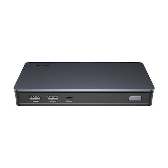 Ugreen CM615 USB-C Docking Station με HDMI/DisplayPort 4K PD Ethernet και σύνδεση 2 Οθονών Μαύρο