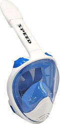 Speed Silicon Full Face Diving Mask Set with Respirator S/M White