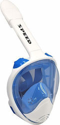 Speed Μάσκα Θαλάσσης Σιλικόνης Full Face με Αναπνευστήρα S/M σε Λευκό χρώμα