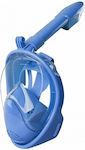 Speed Μάσκα Θαλάσσης Σιλικόνης Full Face με Αναπνευστήρα Παιδική XS σε Γαλάζιο χρώμα