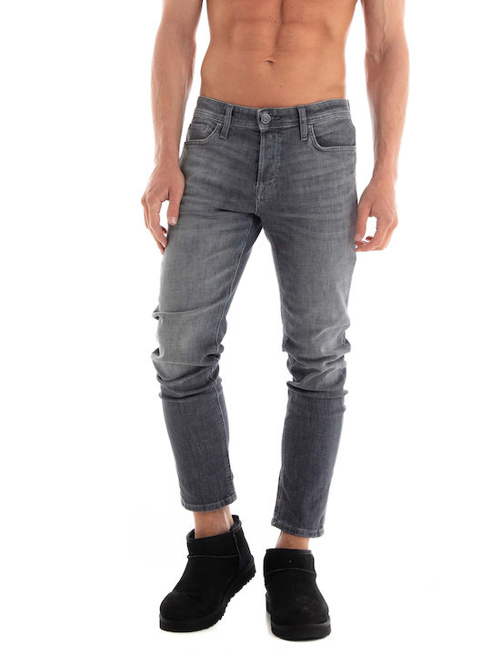 Jack & Jones Mike Ανδρικό Παντελόνι Τζιν σε Tapered Γραμμή Μαύρο