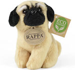 Rappa Plush Dog Pug Black-Beige 13 cm