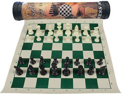 Σκακιέρα Δερμάτινη Αναδιπλούμενο Ρολό 35x35cm