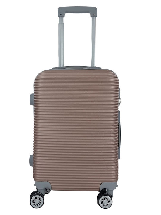 Ormi R50 Cabin Travel Suitcase Hard Pink Gold with Wheels Height