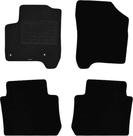 Set of Front and Rear Mats 4pcs for Citroen C3 Picasso 2009-2017 Black