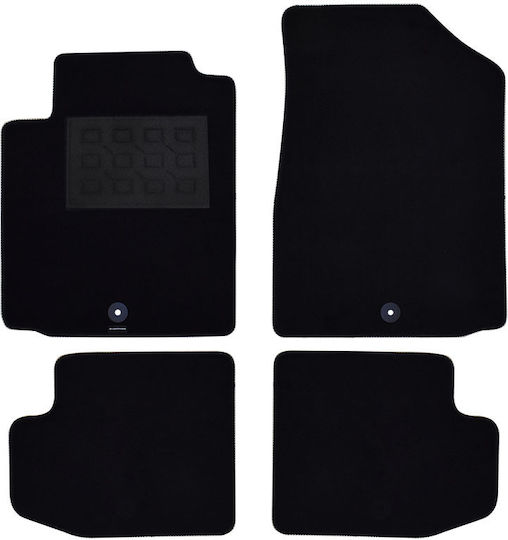 Lampa Set Front and Back Car Mats 4 Pieces for Fiat 500 3d 2007>2024 Black
